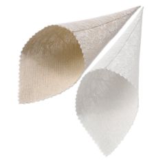 Cono 21cm. blonda, disponible en marfil o beige