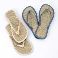 Flip flop bambú en azul/rosa talla L, min.2
