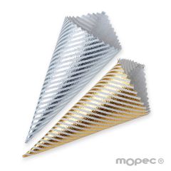 Cono textil para pétalos y arroz  19x5x5cm, min.12