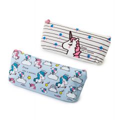 Plumier con cremallera unicornio, mínimo 2