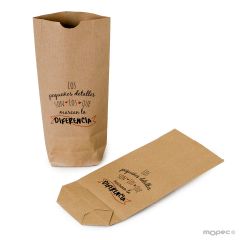 Bolsa Kraft Marcan la diferencia,rojo 12x22,5cm. min.25