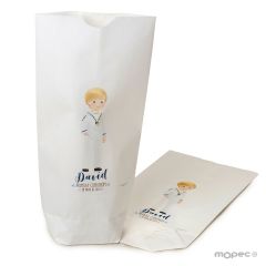 Bolsa papel blanco niño Comunión marinerito12x21X5cm.,min.25