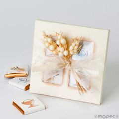 Estuche 4 chocolatinas Comunión y espiga