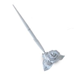 Bolígrafo firmas Flor Rosa