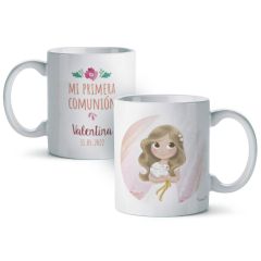 Taza cerámica niña Comunión en caja regalo
