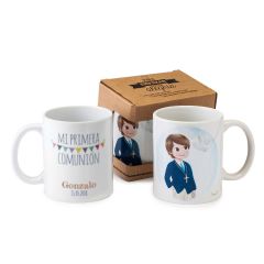 Taza cerámica niño Comunión en caja regalo