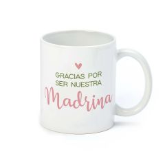 Taza cerámica "Gracias Madrina" en caja regalo