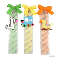 Llavero tren/cebra/caballo 5cm.y 8 caramelos, min.3 P.GOLOSO