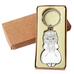 Llavero niña Comunión sentada v.blanco caja kraft