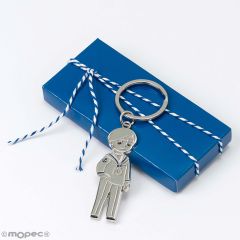 Llavero niño Comunión marinero adornado en caja regalo 6 cm.