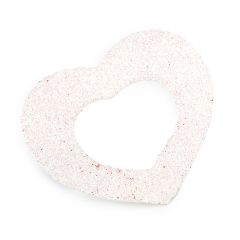 Corazón decorativo blanco brillante, 8x6cm min.6