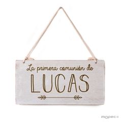 Cuadro madera Primera Comunión  personalizado 22,5x11,5cm.
