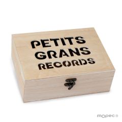 Cofre madera 23x17cm PETITS GRANS RECORDS  troquelado