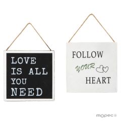 Cuadros románticos b/n para colgar 20x20cm.stdo min.2