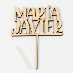 Cake topper nombres mayúscula 13cm. (altura) personalizado