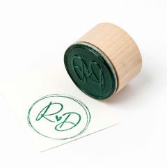 Sello logo boda personalizado iniciales 3,5Øx2,5cm.