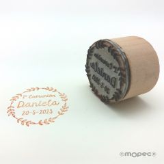 Sello personalizado Comunión Corona de olivo 3,5Øx2,5cm.