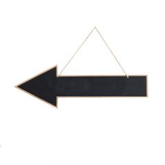 Pizarra flecha (60x20x1cm) indica. izquierda tiza incluida