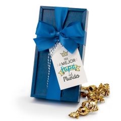 Caja madera 20 crokichoc tarjeta El Mejor Papa del mundo 