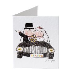 Tarjeta librito Pit&Pita novios coche precio 100uds