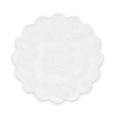 Etiquetas adh. blanca ondas Ø4,5cm.1hj=24u.min.5