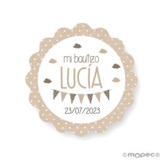 Etiquetas Mi Bautizo ondas  