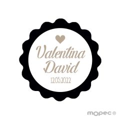 Etiq. adh. romántica ondas negras 1hj=24u. min.5