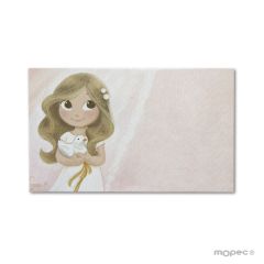 Estampa Comunión niña paloma, precio x 25uds., min.25