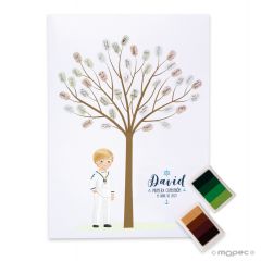 Lámina de enmarcar huella niño marinero 29,5x42cm