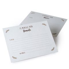 Tarjeta para mensaje personalizable con ramitas paquetes de 25 unidades
