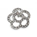 Broche flor diamantes Ø3cm.min.12