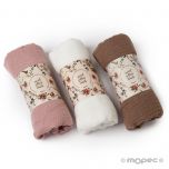 Pashminas rosa, marfil y piedra 180cm