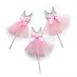 Pic bailarina gris-rosa, 14cm. min.5