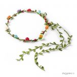 Corona de flores colores 18,5cm. diámetro