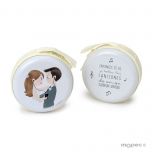 Monedero metálico con cremallera Pop&Fun música Ø7cm,mínimo 4