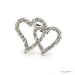 Broche corazones strass 3,4x2,5cm. min.12
