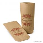 Bolsa de papel kraft Floreada 12x23,5x5cm.min.25 