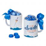 Taza cerámica A tu lado Abuelo  en caja regalo 6 bombones