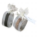 Pulsera strass stdo. negro y marrón adornada, min.2P.GOLOSO