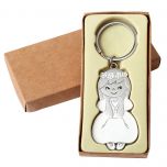 Llavero niña Comunión sentada v.blanco caja kraft