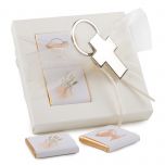 Llavero metal cruz en caja 2 napolitanas