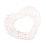 Corazón decorativo blanco brillante, 8x6cm min.6