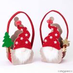 Cestitas de Navidad con forma de gnomo 