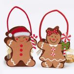 Cesto galleta de jengibre 4 bombones stdo.2 18cm.