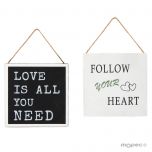 Cuadros románticos b/n para colgar 20x20cm.stdo min.2