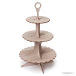 Expositor madera 3 pisos 43cm, alto