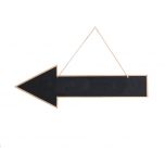 Pizarra flecha (60x20x1cm) indica. izquierda tiza incluida