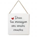 Cuadro de madera "Deja Tu Mensaje" 20x20cm.