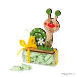 Caracol madera y fieltro 15caramelos