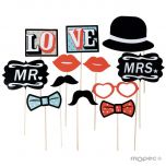 Set de postizos BODA VINTAGE 12 piezas